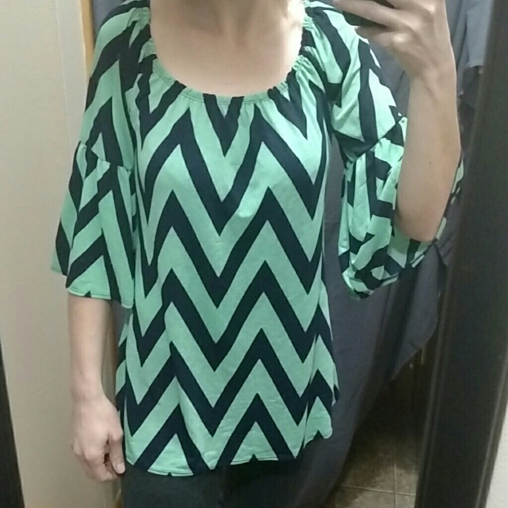 Chevron striped blouse